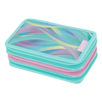 Herlitz TriCase Minty Love etui, 31-delig, polyester, drie vakken, 3 ritsen 400205914