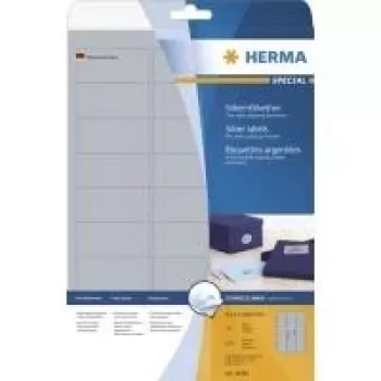 HERMA SuperPrint LaserCopy zilverfolie-etiketten 29,6 x 63,5 mm 675 etiketten 4098