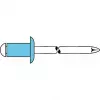 GESIPA blindklinknagel roestvrij staal A2 5x8mm platte bolkop klembereik 2-4mm (6330924) 6330924 LEGIERUNGSZUSCHL