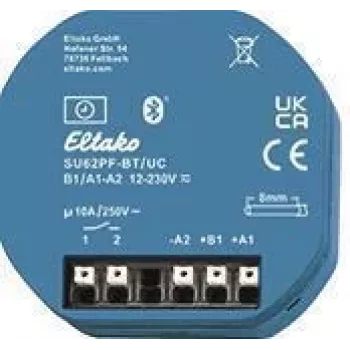 Eltako 1-kanaals tijdschakelklok met potentiaalvrij contact SU62PF-BT/UC, Bluetooth, 16A 30062006