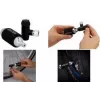 FISCHER fietspomp met CO2-inflator, universele ventielkop voor Schrader, Dunlop, Presta, 8 bar, zwart/zilver 50392