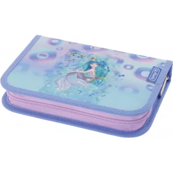 Herlitz Mystic Mermaid gevulde etui, 31 delen, blauw/roze, polyester 300001564