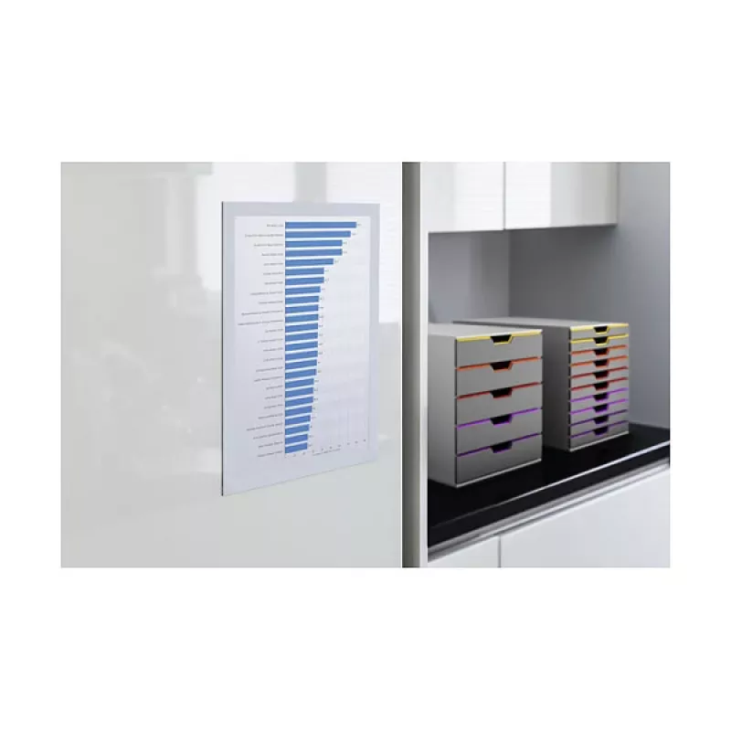 DURABLE DURAFRAME A4 zelfklevend informatieframe, zilver, 2-pack 487202