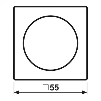 JUNG A 1740 SW afdekking met draaiknop, duroplast, serie A, zwart