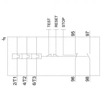SIEMENS overbelastingsrelais 11-16 A, klasse 10, S0, 3-polig, 1NO+1NC, schroefklemmen, 3RU2126-4AB0