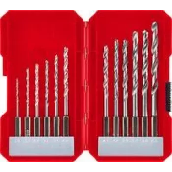 kwb 108810 HSS metaal spiraalboor set, 12-delig, compatibel met snelspan- en tandkransboorkop