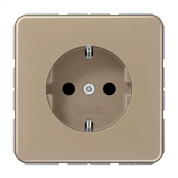 JUNG CD1520KIGB Schuko stopcontact inzet, aluminium brons-goud