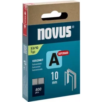 Novus type 53 fijndraadnietjes A 10 mm superhard verzinkt staal 800 stuks 042-0778