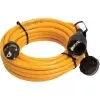 AS Schwabe 25 m oranje rubber verlengsnoer met randaarde stekker en koppeling, 3G1,5 mm², IP44, 16 A, 230 V 59225