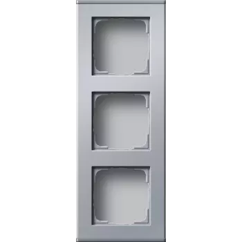 Gira E2 aluminium 3-voudig afdekraam, mat, System 55 136326