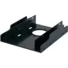 RENKFORCE HDA-252P 3,5 inch naar 2x 2,5 inch HDD/SSD inbouwframe, metaal, zwart