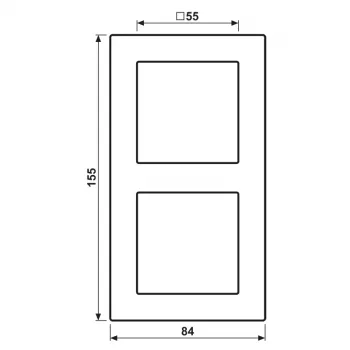 JUNG AC 582 GL MO glasframe 2-voudig, A CREATION, mokka