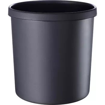 HELIT H6106495 vlamvertragende ronde afvalbak, 18 L, zwart