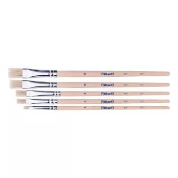 Pelikan starter-penseelset, 5 borstelpenselen met houten handvatten, verschillende maten, transparante opbergbox 300008263