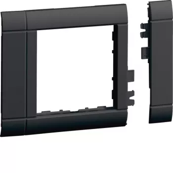 Hager GR0800A9011 raamafdekking voor OT800 kabelinvoer, 80mm, grafietzwart (RAL 9011)