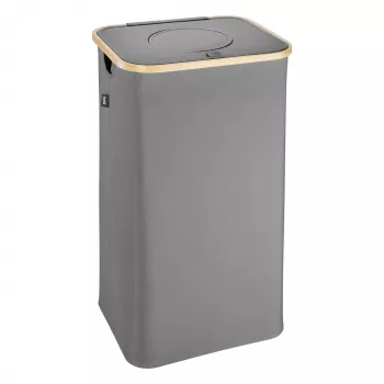 HELIT H2406087 statiegeldflessenverzamelaar 100L grijs Oxford-weefsel met bamboering en afneembare draagzak