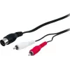 Wentronic AVK 114-150 1,5m 5-pins DIN naar 2x RCA stekker audiokabel - zwart 50014