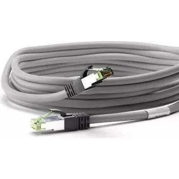 Wentronic Goobay CAT 8.1 patchkabel, S/FTP (PiMF), grijs, 25 m - LSZH halogeenvrij, koper AWG 24 (55144)