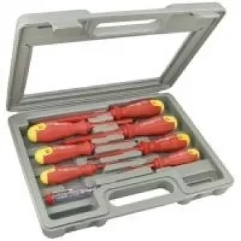 TECLINE 8-delige VDE-geïsoleerde schroevendraaierset in transparante box 94918