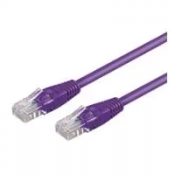 Wentronic 7m CAT5e UTP netwerk-patchkabel, RJ45 stekker naar stekker, vergulde contacten, violet 95246