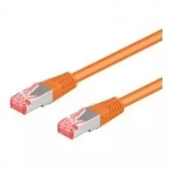 Wentronic Goobay CAT 6 patchkabel, S/FTP (PiMF), oranje, 25 m, LSZH halogeenvrij, koper (95649)