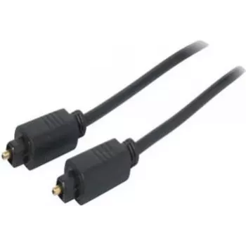 SHIVERPEAKS 3,0 m Toslink naar Toslink optische audiokabel, vergulde aansluitingen, zwart BS69004-3.0