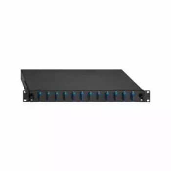 Rutenbeck LWL-patchpaneel SC duplex SM 12-poorts 1U 19 inch zwart RAL 9005 uittrekbaar 2280308120