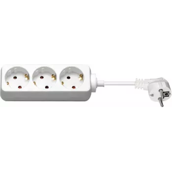 Wentronic Goobay 3-voudig randaarde stopcontactenblok, 3 m kabel, wit 51075