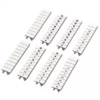 Phoenix Contact ZB 5,2 mm witte zaagtand-markeringsstroken, 10 stroken met elk 10 markeringen, doorlopende nummers 1-10, snap-on 0808749:0021