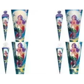 ROTH Magical Mermaid schoolkegel, vierkant, 850 mm, folie-tuit-sluiting, met folie- en paillettenversiering - 1 stuk (678886)