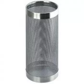 HELIT H2515500 metalen parasolvoet, geperforeerd design, chroom, rond, diameter 240 mm, hoogte 490 mm