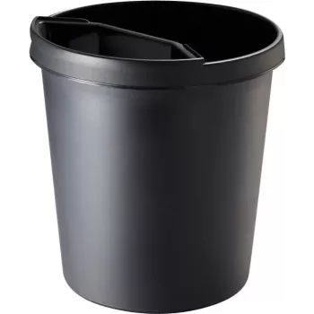 helit H6105895 ronde kunststof afvalemmer 18L zwart 31x32cm