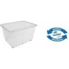 keeeper bert opbergbox met wielen, 136 L, Air-Control deksel, transparant/grijs 1056700100000