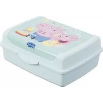 keeeper carla midi Peppa Pig broodtrommel, 1,0 L, aquamarijn Deco-Click-box 1070562433600