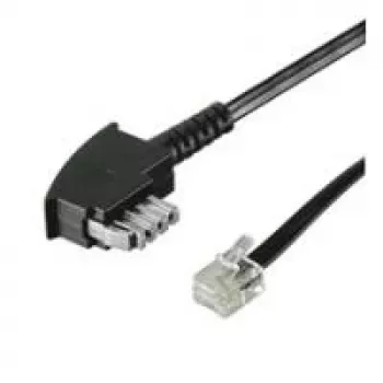 Wentronic Goobay TAE-N naar RJ11/RJ14 telefoonkabel, 3 m, zwart 50951