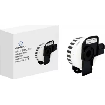 Renkforce etikettenband compatibel met Brother DK-22214 12 mm x 30,48 m papier wit RF-6027528