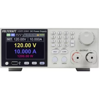 VOLTCRAFT VSPP-2060 rack-mount laboratoriumvoeding, instelbaar 0-600 V/DC 0-10 A, 2000 W, USB, RS-485, LAN programmeerbaar VC-18673215