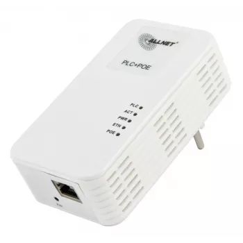 ALLNET ALL1681203-CH Powerline 1200 Mbps Gigabit PoE+ bridge met geïntegreerd stopcontact