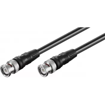 Wentronic Goobay BNC-verbindingskabel, zwart, 2 m - BNC-stekker naar BNC-stekker (50086)