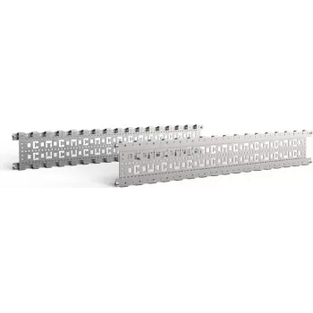 SCHROFF 23130084 19 inch rack-montagekit - staal, verzinkt, 2 houders, 4 schroeven M4x10, 4 moeren M4, 4 ringen, 4 kunststof ringen