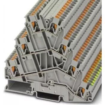 Phoenix Contact PT 2,5-PE/3L motorklemmenblok, push-in, 3 niveaus, PE, 2,5 mm², grijs, 3210542
