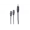 shiverpeaks BASIC-S Audio Y-adapter kabel, 3,5mm stereo stekker naar 2x 3,5mm stereo bus, 0,2m, Zwart BS30761