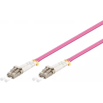 Wentronic 95938 LC-naar-LC multimode glasvezel patchkabel, roze