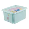 keeeper opbergbox karolina Peppa Pig, 24 liter draai-/stapelbox met deksel, PP, aquamarijn, 1 stuk 1223762433600