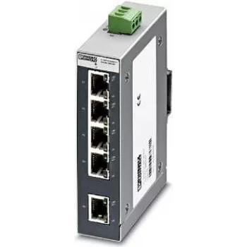 Phoenix Contact FL SWITCH SFNB 5TX industriële Ethernet-switch, 5-poorts 10/100 Mbps, DIN-rail, 24 V DC 2891001
