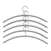 KERKMANN kledinghanger van staal, aluminium zilver, 10 mm dik, 460 mm lang, gebogen, 5 stuks (6219)