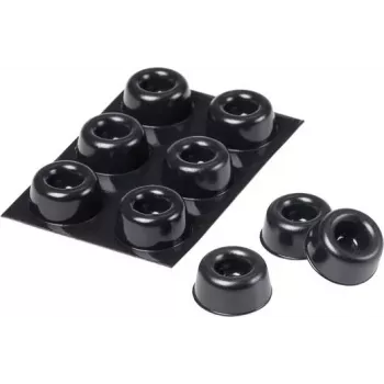 3M SJ 5009 MPBB zelfklevende ronde stootvoetjes, zwart, 22,3 mm diameter x 10,1 mm hoogte, 6 stuks