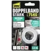 UHU montageband STRONG, dubbelzijdig, tot 75 kg, wit extra sterk, alternatief voor schroeven & spijkers, hecht permanent – 1 stuk (46890)