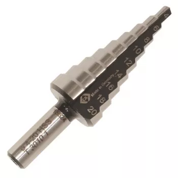 C.K Tools HSS stappenboor 6-20 mm T3010 1 met cilindrische schacht