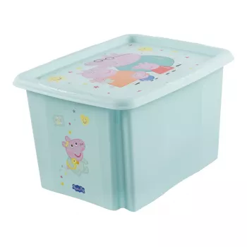 keeeper Karolina Peppa Pig opbergbox, 30 liter, aquamarijn, met deksel, stapelbaar 1223862433600